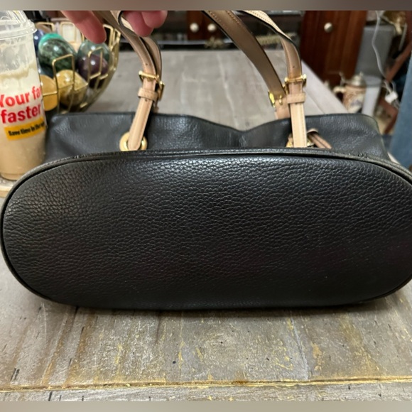 Michael Kors Jet Set Women's Tote Black Pebble Grain Leather Purse - Picture 10 of 16